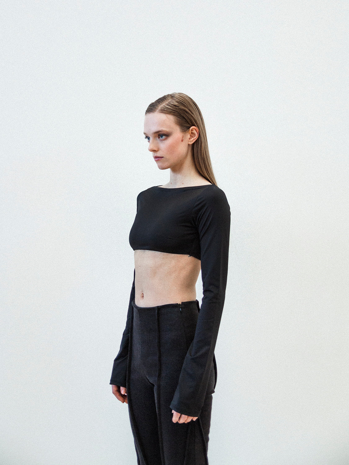 Techno Jersey crop top