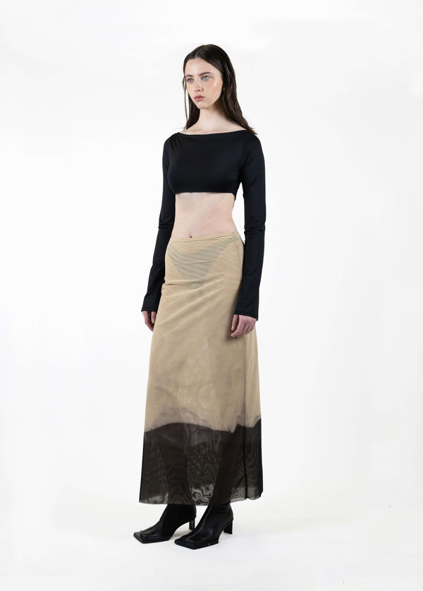 Hand-Dyed Mesh Skirt